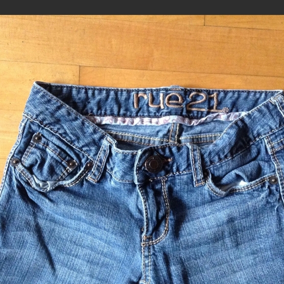 Rue 21 Girls Jeans Size 0/1 Medium Datk Wash Slim/ Skinny - Picture 3 of 10